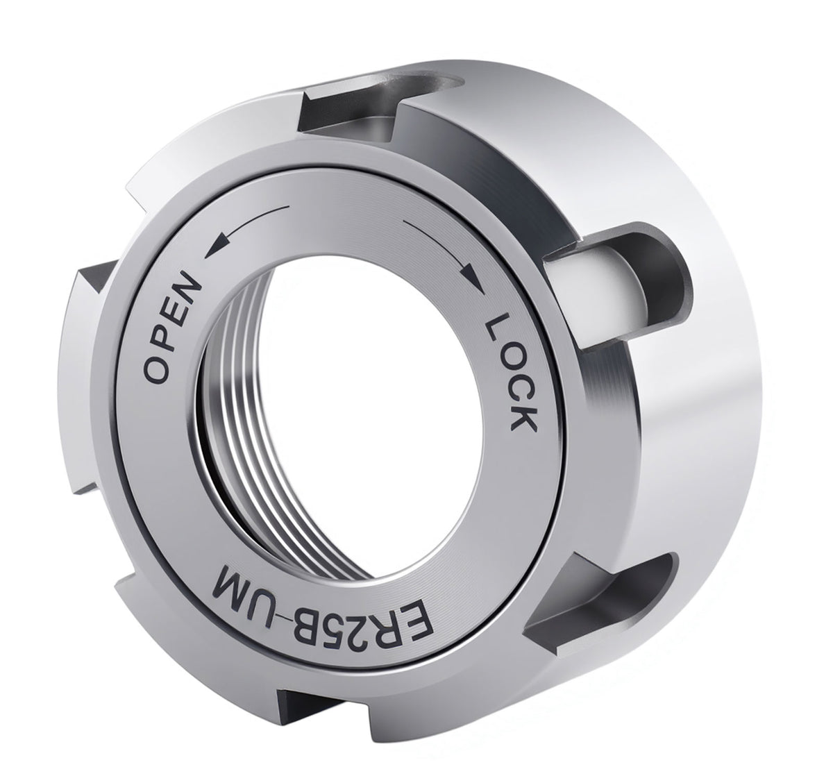Ball Bearing ER Collet Chuck Nut, Balanced To 18,000 RPM at G2.5