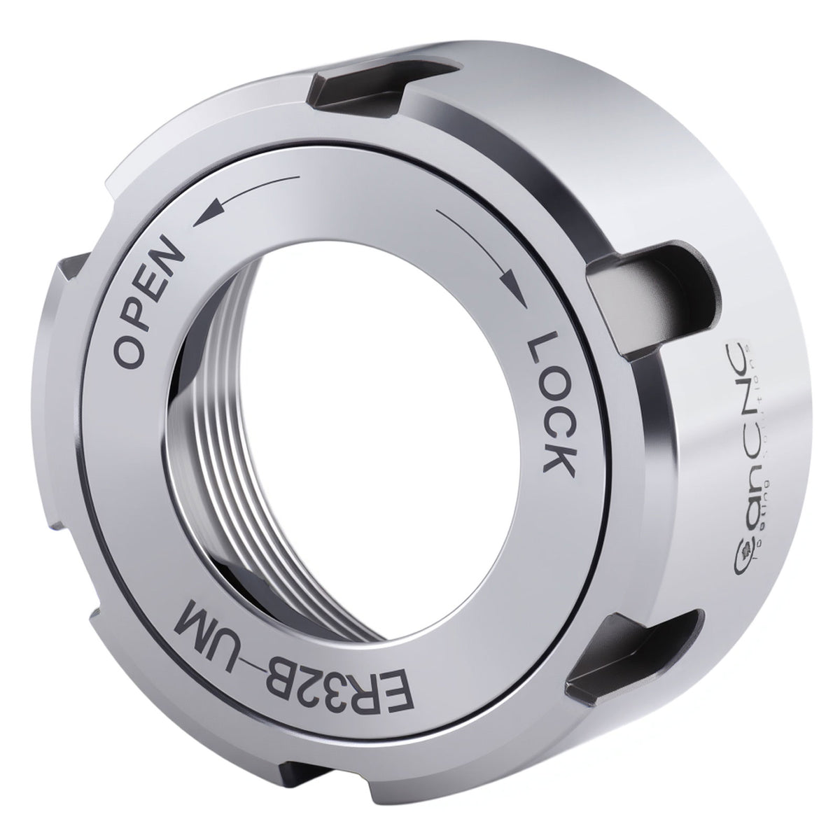 CanCNC Tooling Solutions ER32B-UM Slotted Collet Chuck Nut, Balanced to 18,000 RPM at G2.5, 0537-3200