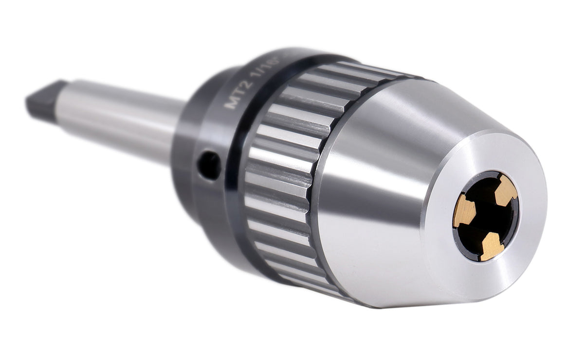 CanCNC Tooling Solutions 1/16-5/8" MT2 Precision Keyless Drill Chuck, Heavy-Duty with Integrated Shank, Titanium Jaws, 0537-5802