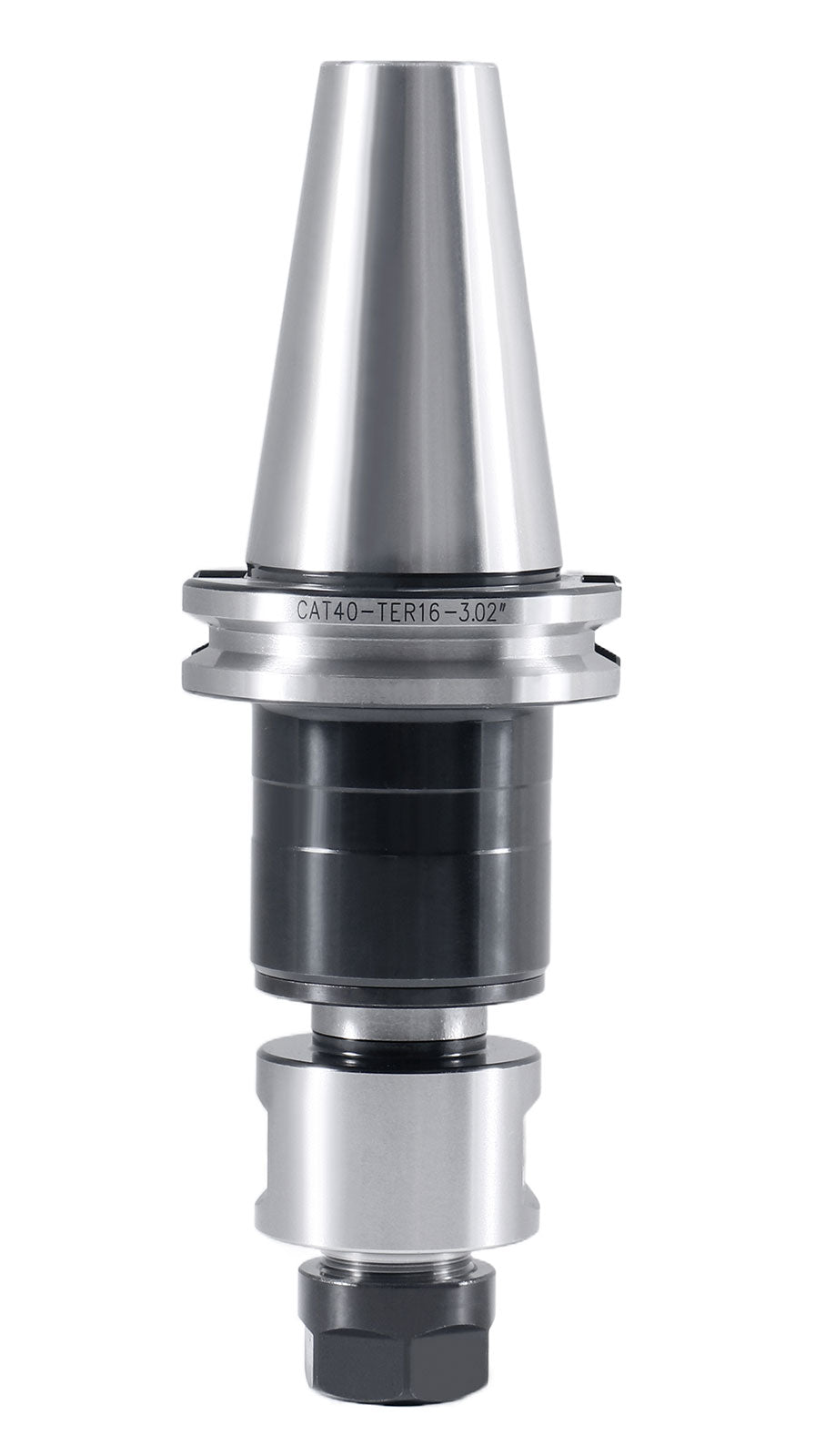 Cat40 to Er16 Premium Floating Tap Collet Chuck, 5/8'' to 11 Rear Thread, 0537-5983