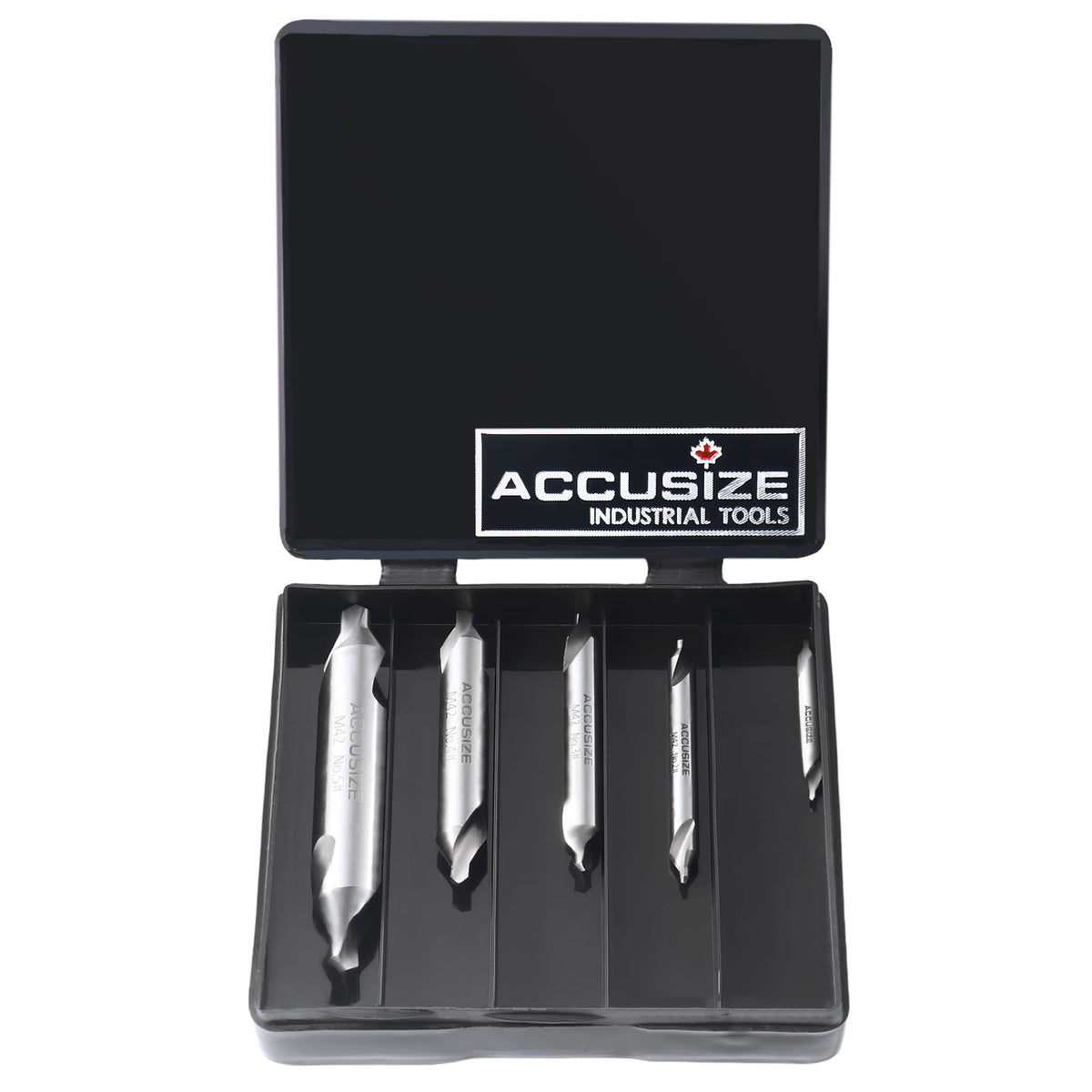 5pc ANSI M42 (H.S.S. + 8% Cobalt) Center Drill Set, 0556-5500
