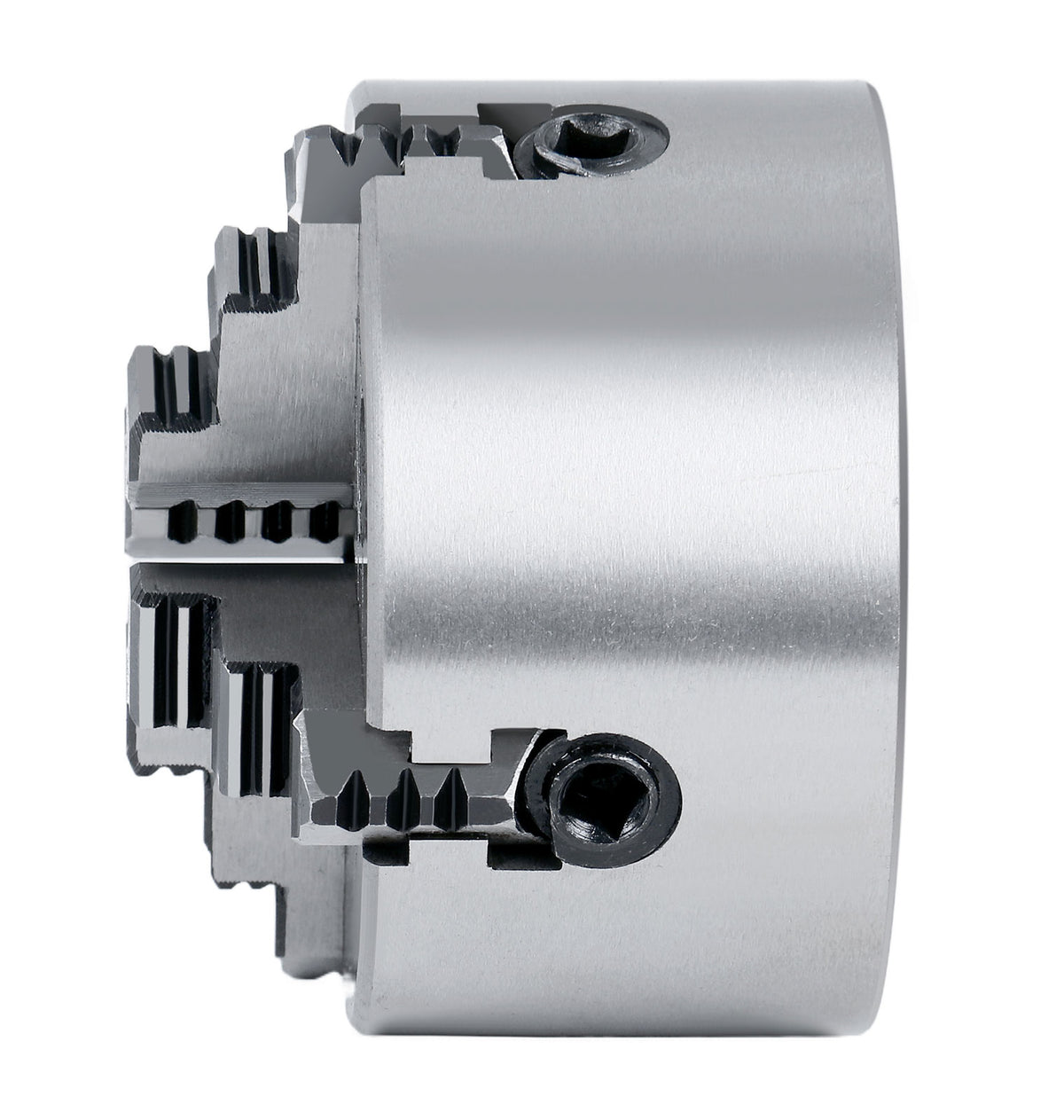 4'' 4-Jaw Independent Lathe Chucks, Plain Back, Semi-Steel Body, Including 1 Set Of Reversible Jaws, 0557-0004