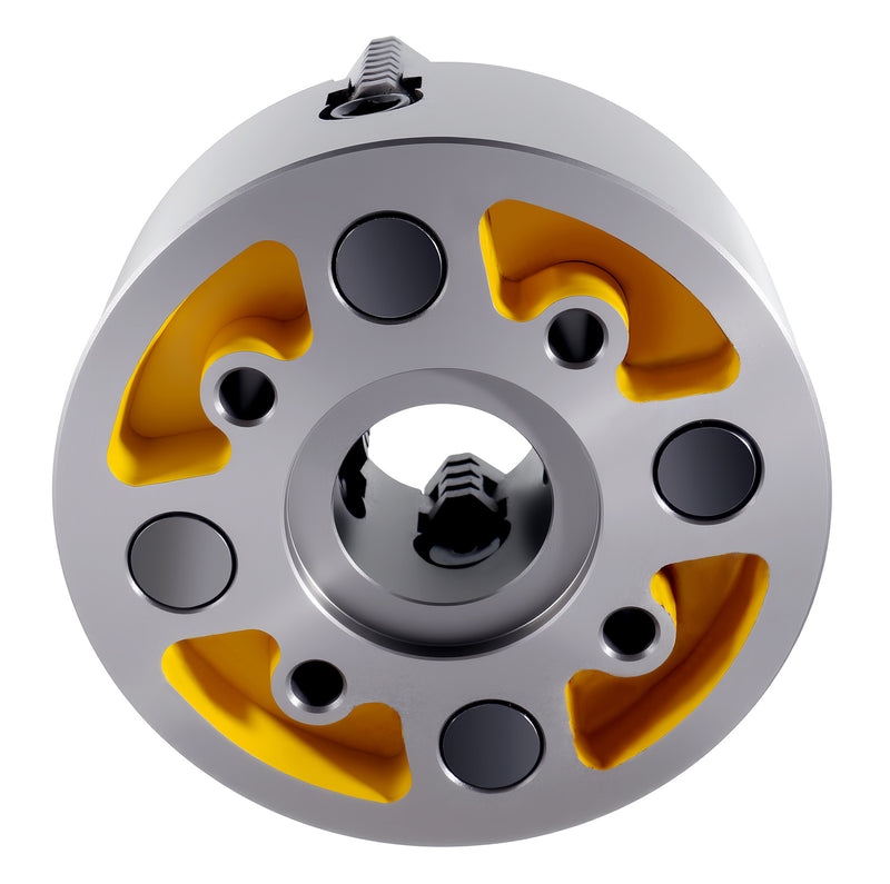 6'' 4-Jaw Independent Lathe Chucks, Plain Back, Semi-Steel Body, Including 1 Set Of Reversible Jaws, 0557-0006