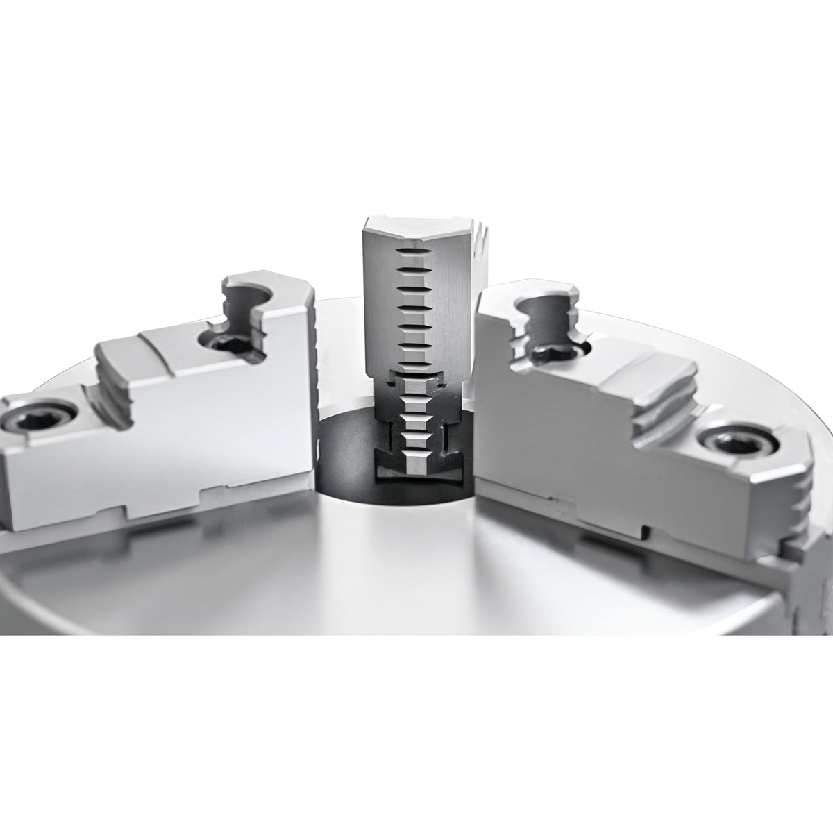 10″/250 mm 2-Piece Reversible Jaws 3-Jaw Chuck, D1-6 Direct Mount, 2.756″ Center Hole, 0559-0106