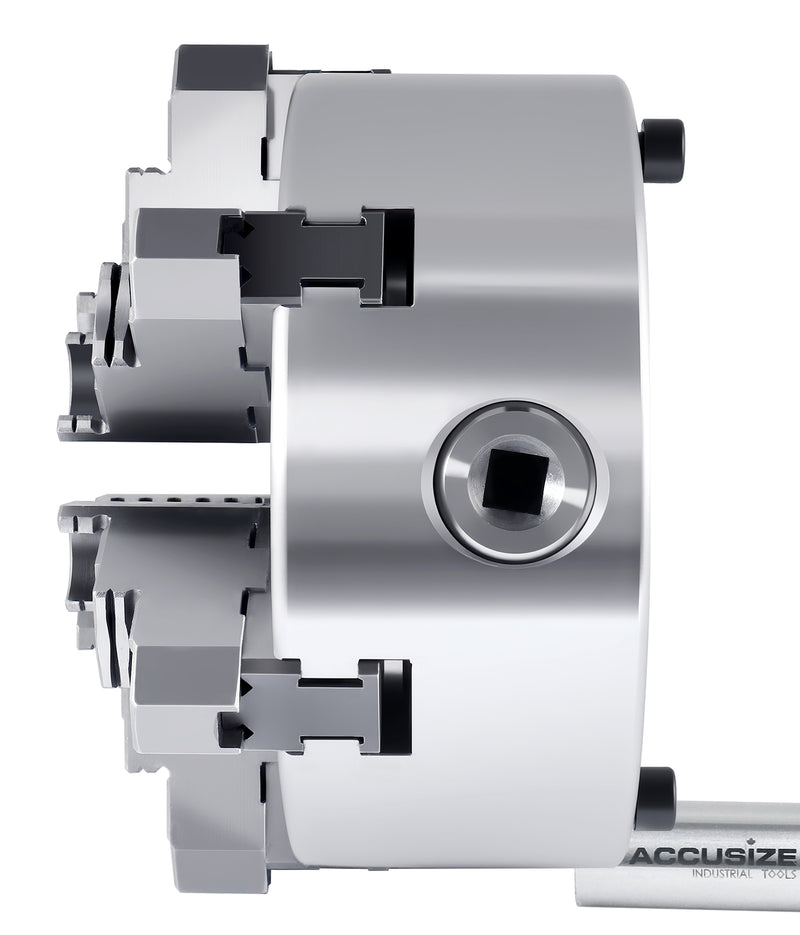 6-Jaw Self-Centering Scroll Lathe Chuck (Plain Back)