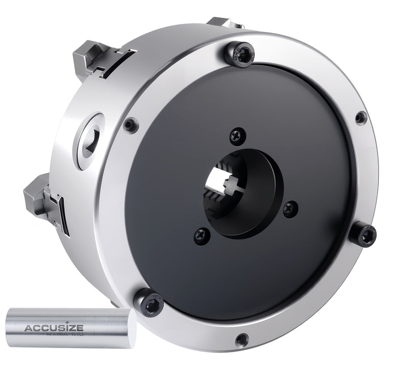 6-Jaw Self-Centering Scroll Lathe Chuck (Plain Back)