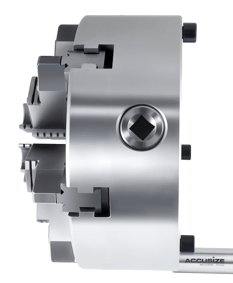 6-Jaw Self-Centering Scroll Lathe Chuck (Plain Back)