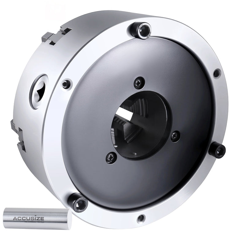 6-Jaw Self-Centering Scroll Lathe Chuck (Plain Back)