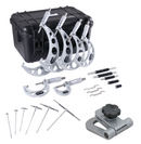 Ensemble de micromètres extérieurs ultra-précis de 6 pièces (0-1 po, 1-2", 2-3" 3-4", 4-5" et 5-6") Plus un socle de micromètre portatif et un ensemble de jauges télescopiques de 6 pièces, 0906-C153