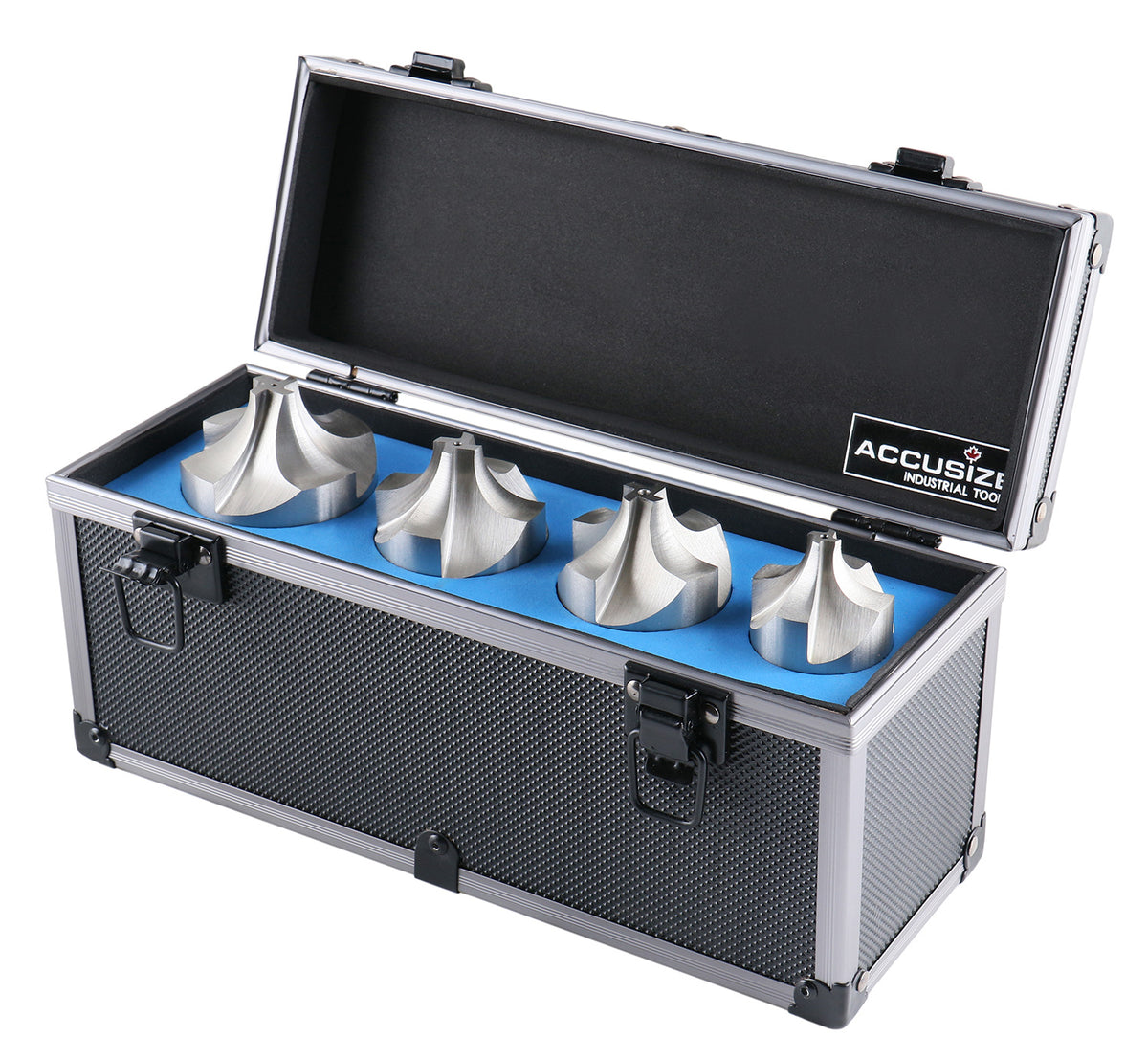 H.S.S. Corner Rounding End Mill Set 4 Pc Size from 1/2'' to 3/4'', 3/4'' Shank, 1011-0004
