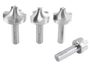 H.S.S. Corner Rounding End Mill Set 4 Pc Size from 1/2'' to 3/4'', 3/4'' Shank, 1011-0004