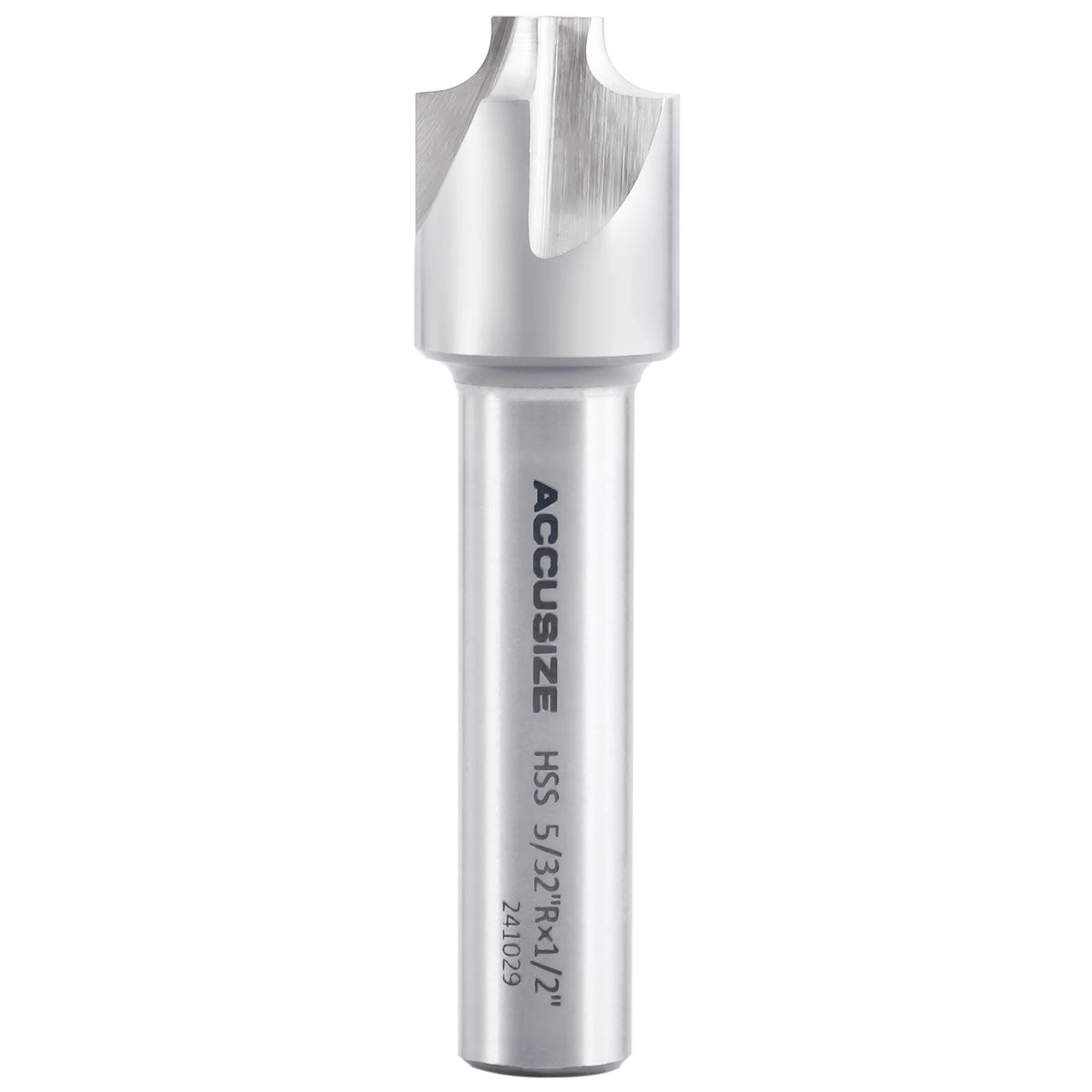 Hss Corner Roudning End Mill, 5/32'' Radius, 1/2'' Shank Diameter, 3/4'' Largest Diameter, 3'' Oal, 1011-0532