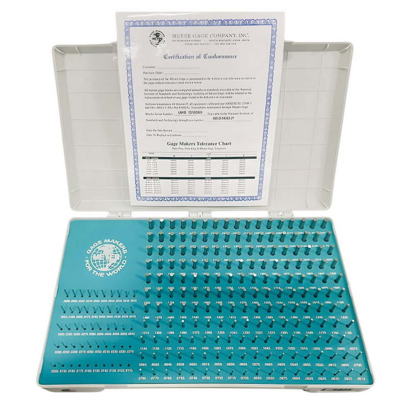 Meyer Class Z Pin Gage Sets (Inch) with NIST Certificate, Made in USA Meyer Class Z Pin Gage Sets (Inch) with NIST Certificate, Made in USA