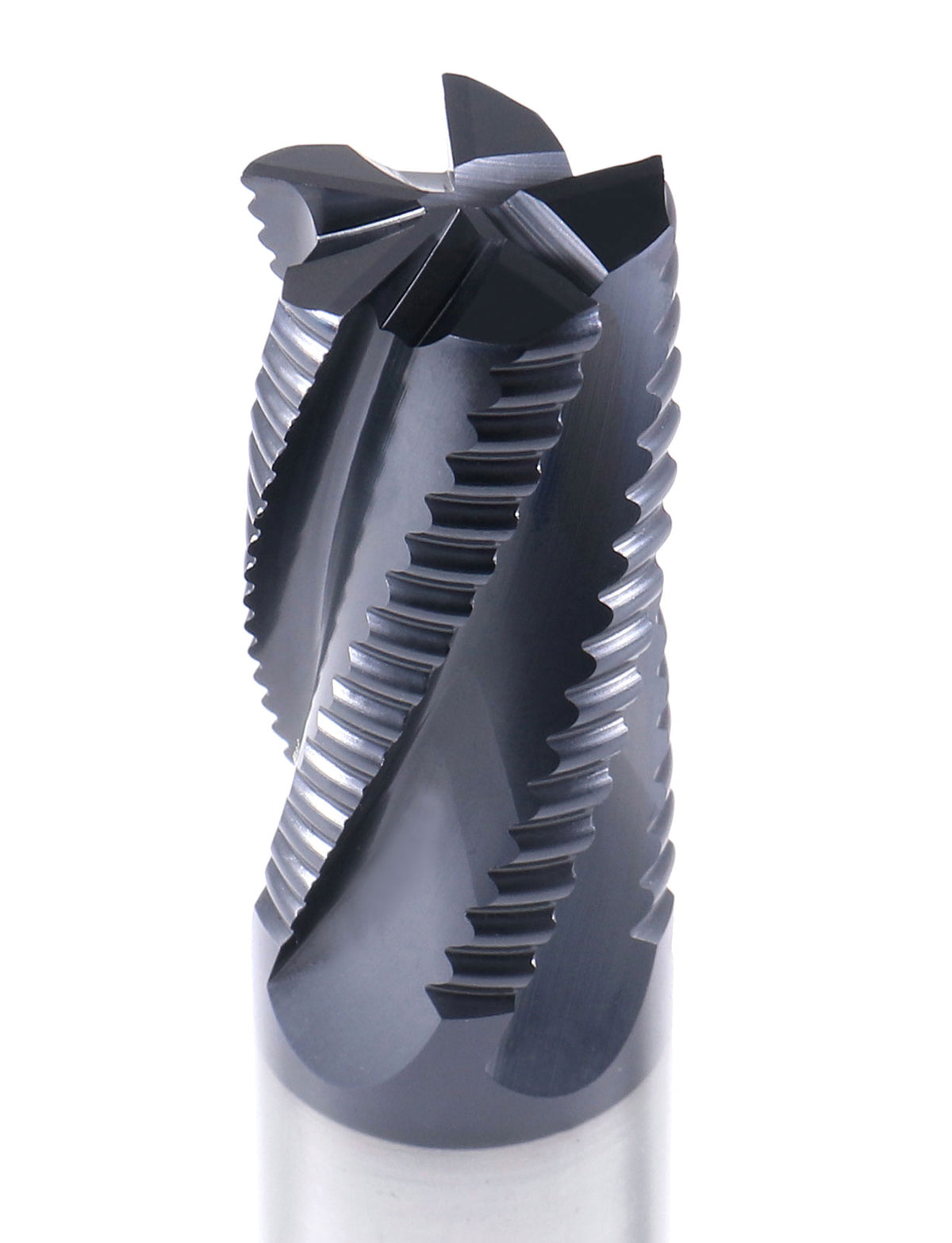 1'' Dia, M42 8% Cobalt Tialn Roughing End Mill, Coarse Tooth, 1'' Shk Dia, 2'' Flt Length, 4-1/2'' Oal, 5 Flute, 1102-0001