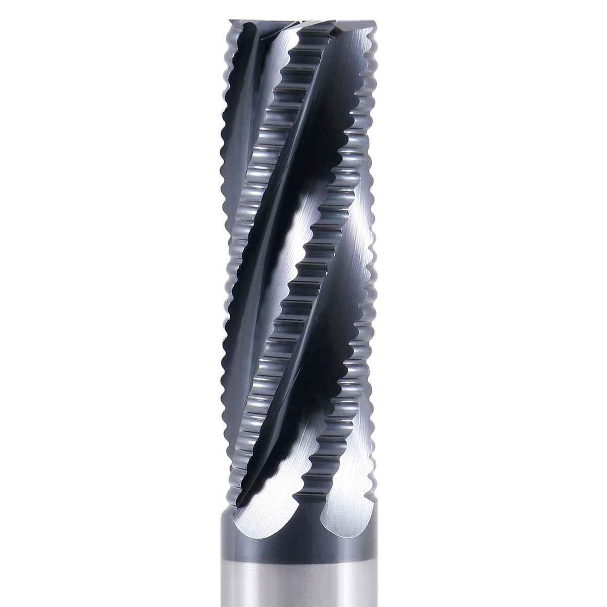 Standard Tooth M42 8% Cobalt Tialn Roughing End Mill, 1'' Diameter, 1'' Shank Diameter, 3'' Flt Length, 1102-0031