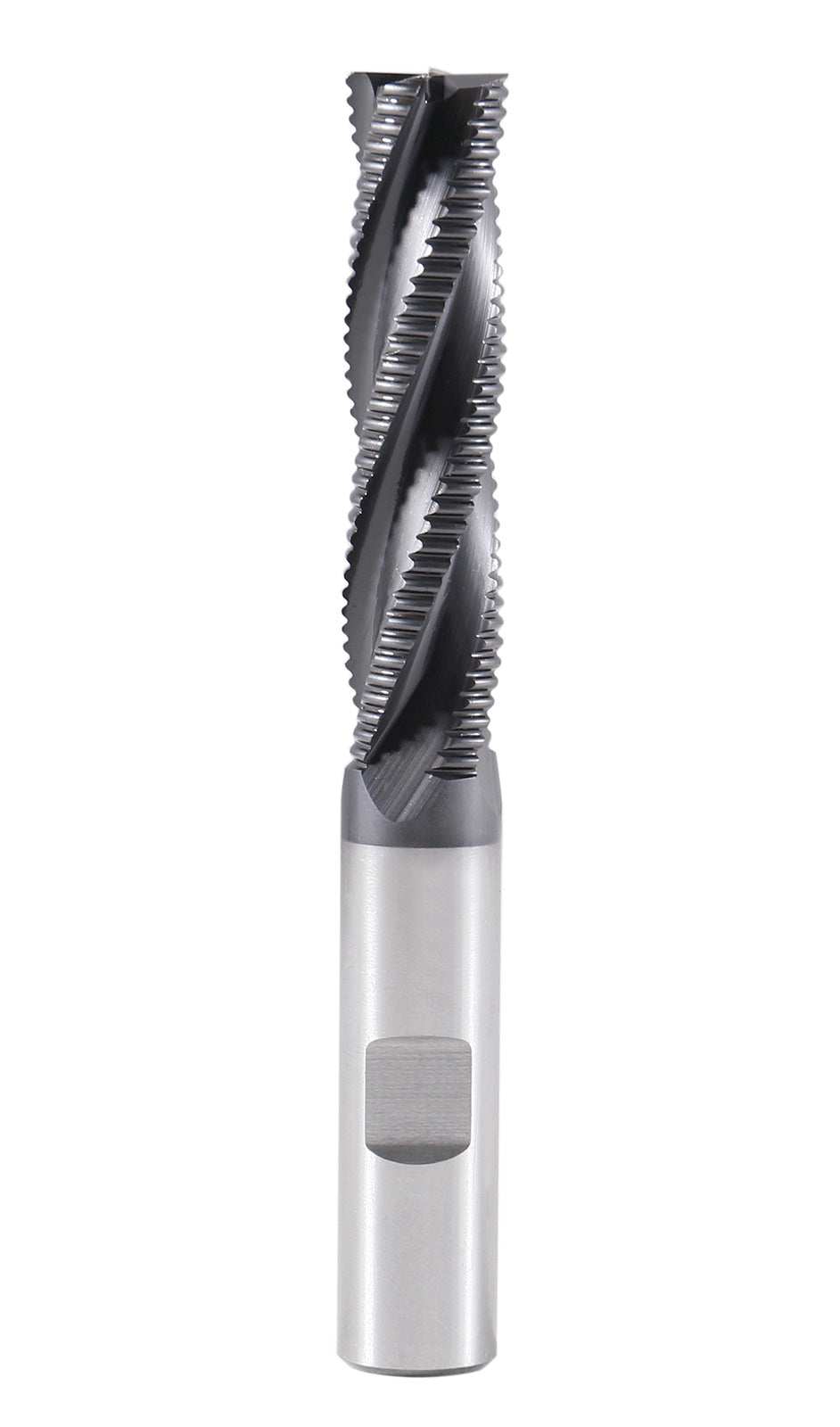 1/2'' Dia, M42 8% Cobalt Tialn Roughing End Mill, 1/2'' Shk Dia, 2'' Flt Length, 4'' Oal, 4 Flute, Coarse Tooth, 1102-0120
