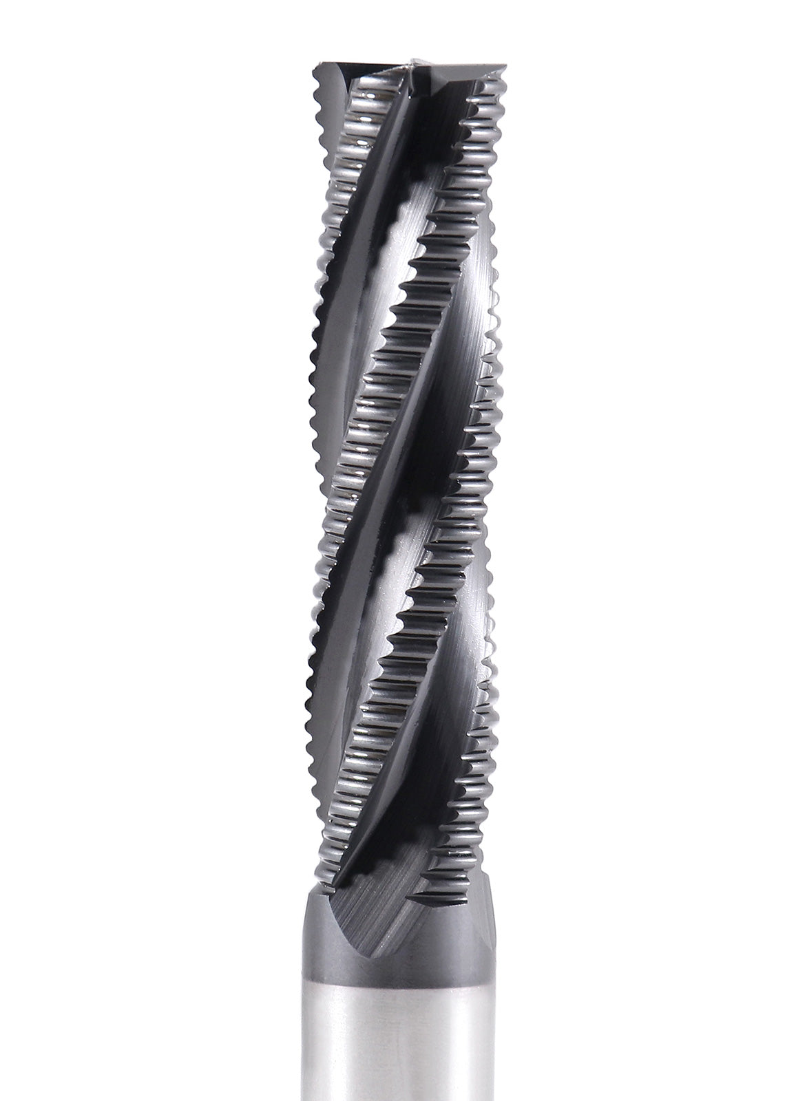 1/2'' Dia, M42 8% Cobalt Tialn Roughing End Mill, 1/2'' Shk Dia, 2'' Flt Length, 4'' Oal, 4 Flute, Coarse Tooth, 1102-0120