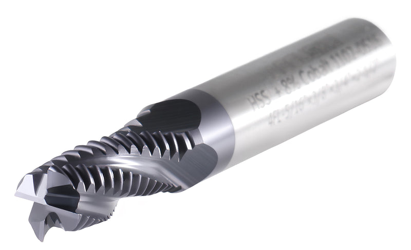 Standard Tooth, TiAlN Coated, M42-8% Cobalt Roughing End Mills