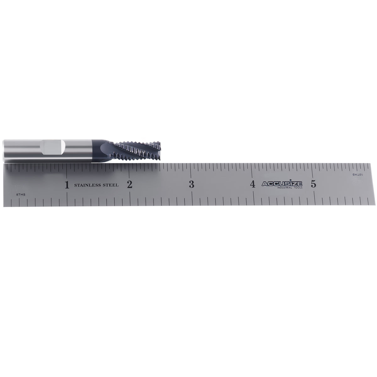 5/16'' by 3/8'' by 3/4'' Flt Length, 2-1/2'' Oal, 4 Flute, Standard Tooth M42 8% Cobalt Tialn Roughing End Mill, 1102-0516