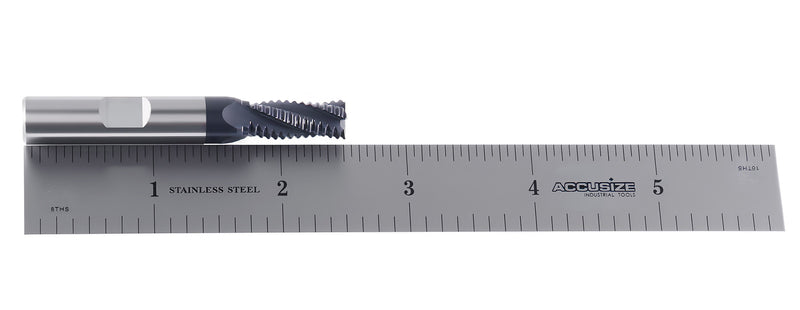 Standard Tooth, TiAlN Coated, M42-8% Cobalt Roughing End Mills