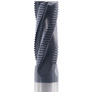 1/2'' Fine Tooth M42 8% Cobalt Tialn Roughing End Mill, 1/2'' Shk Dia, 1-1/4'' Flute Length, 3-1/4'' Oal, 4 Flute, 1104-0012