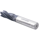 1/2'' Fine Tooth M42 8% Cobalt Tialn Roughing End Mill, 1/2'' Shk Dia, 1-1/4'' Flute Length, 3-1/4'' Oal, 4 Flute, 1104-0012