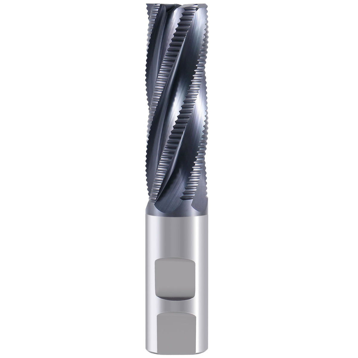 1'' Fine Tooth M42 8% Cobalt Tialn Roughing End Mill, 1'' Shk Dia, 3'' Flute Length, 5-1/2'' Oal, 5 Flute, 1104-0031