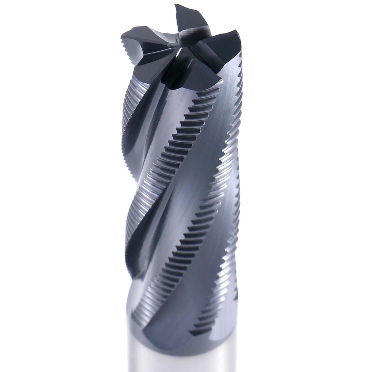 1'' Fine Tooth M42 8% Cobalt Tialn Roughing End Mill, 1'' Shk Dia, 3'' Flute Length, 5-1/2'' Oal, 5 Flute, 1104-0031