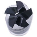 1'' Fine Tooth M42 8% Cobalt Tialn Roughing End Mill, 1'' Shk Dia, 3'' Flute Length, 5-1/2'' Oal, 5 Flute, 1104-0031