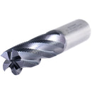 1'' Fine Tooth M42 8% Cobalt Tialn Roughing End Mill, 1'' Shk Dia, 3'' Flute Length, 5-1/2'' Oal, 5 Flute, 1104-0031