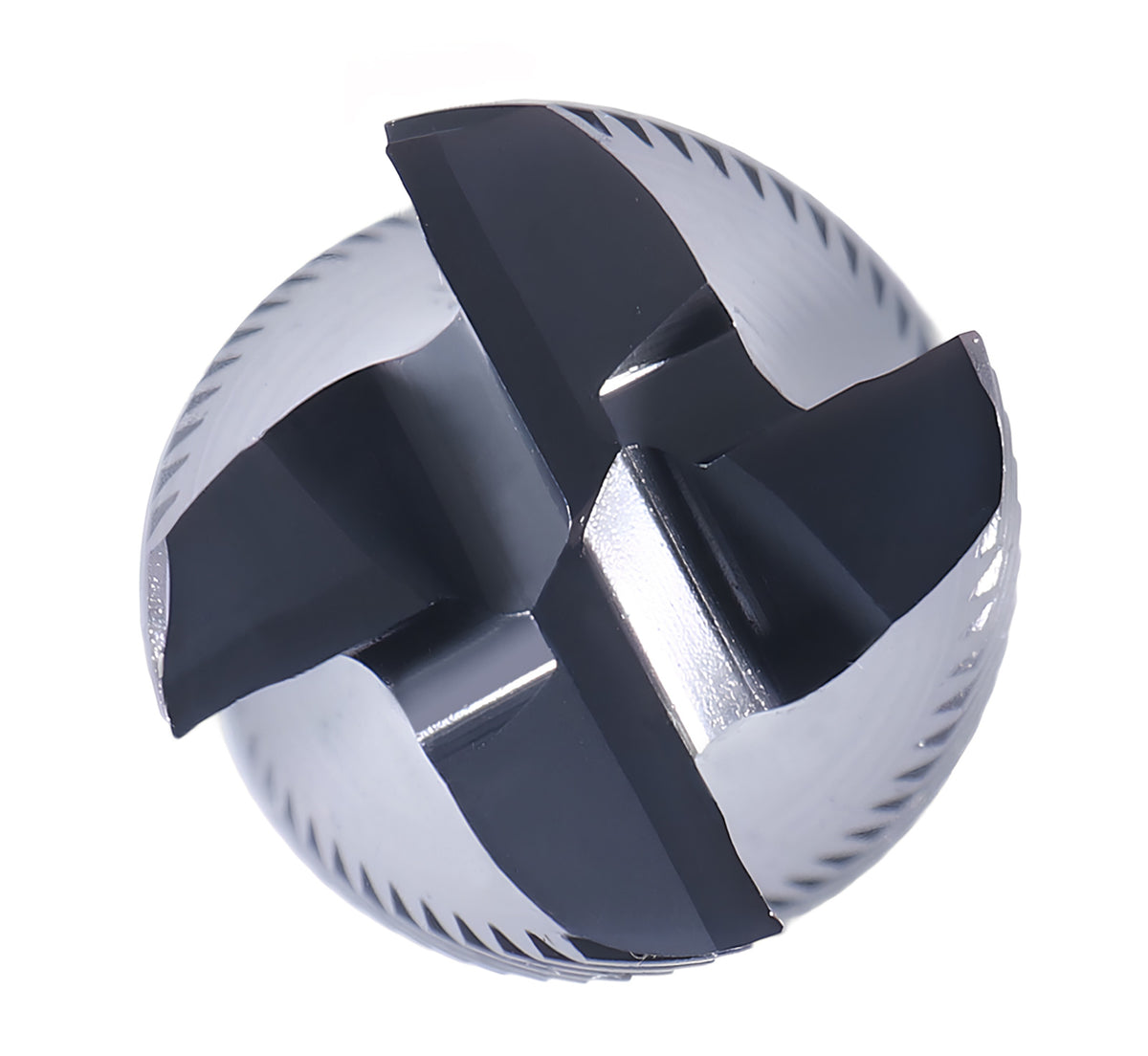 3/4'' Fine Tooth M42 8% Cobalt Tialn Roughing End Mill, 3/4'' Shk Dia, 1-5/8'' Flute Length, 3-3/4'' Oal, 4 Flute, 1104-0034