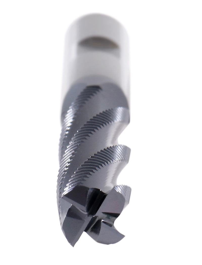 1/2'' Fine Tooth M42 8% Cobalt Tialn Roughing End Mill, 1/2'' Shk Dia, 2'' Flute Length, 4'' Oal, 4 Flute, 1104-0120