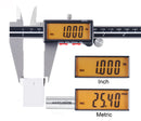 12'' Full Screen Yellow LCD Electronic Digital Caliper, Metric/Inch, 0.0005''/0.01mm Resolution, 1110-1838