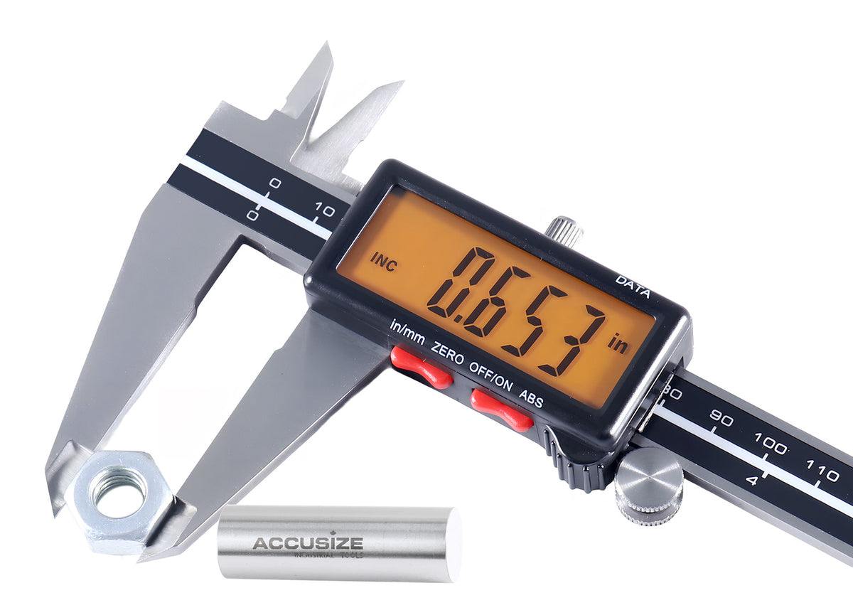 12'' Full Screen Yellow LCD Electronic Digital Caliper, Metric/Inch, 0.0005''/0.01mm Resolution, 1110-1838