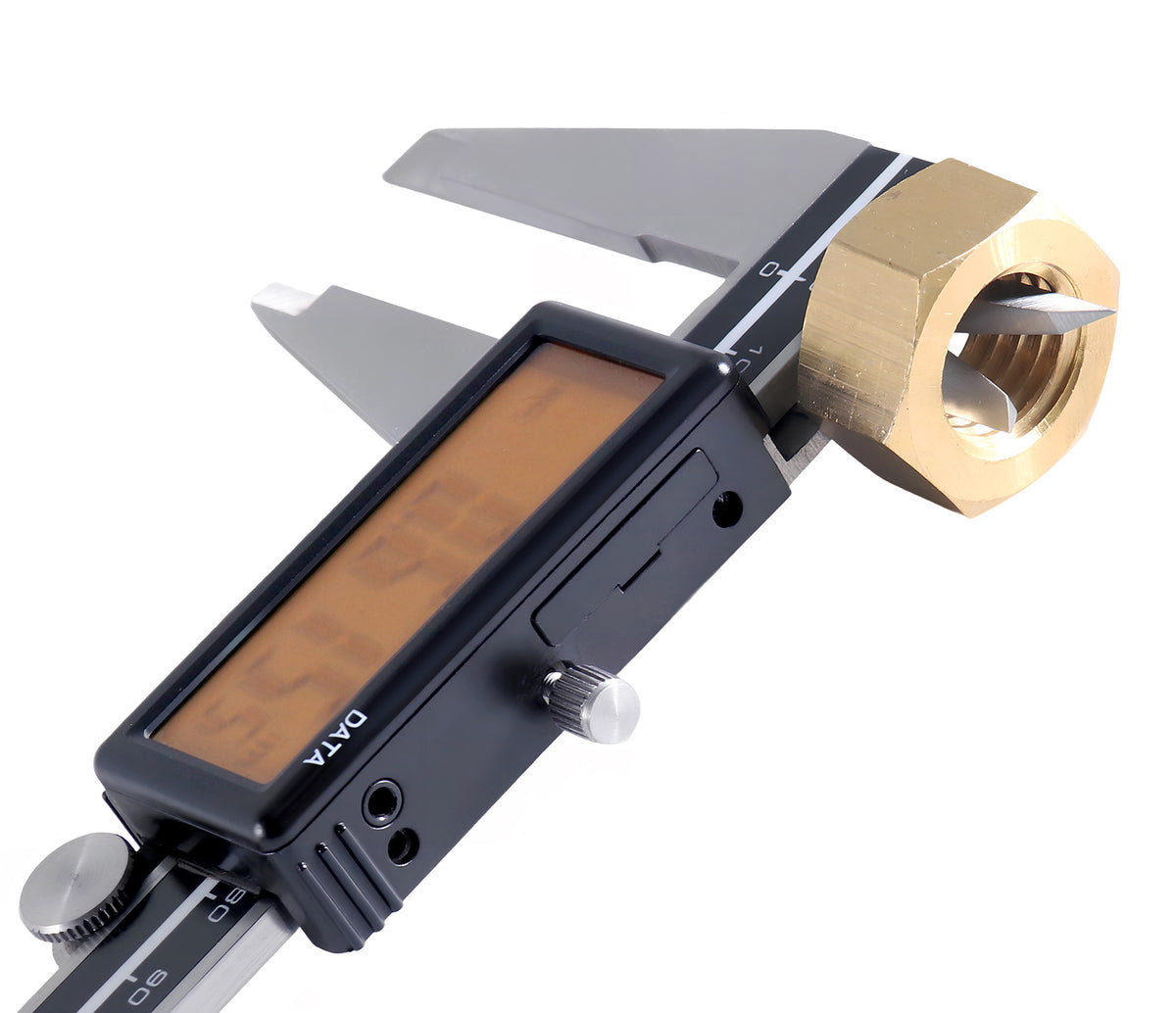 12'' Full Screen Yellow LCD Electronic Digital Caliper, Metric/Inch, 0.0005''/0.01mm Resolution, 1110-1838