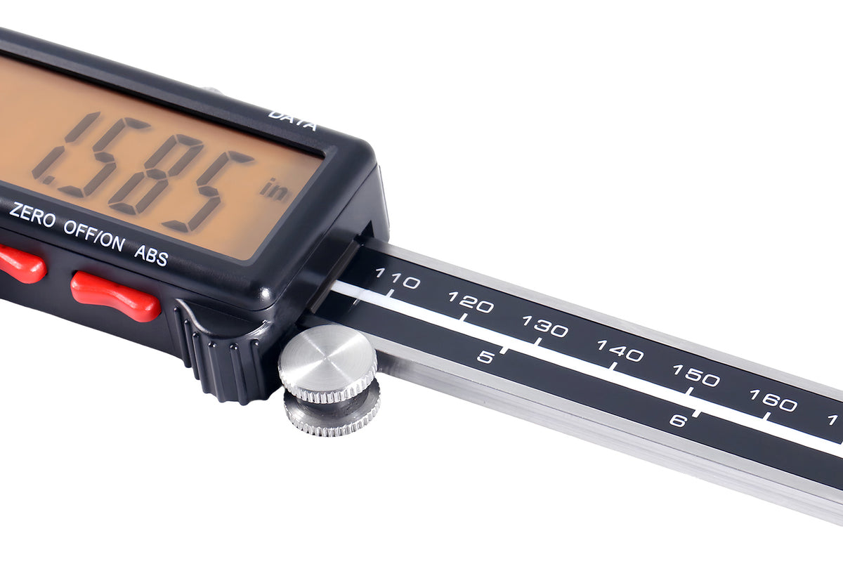 12'' Full Screen Yellow LCD Electronic Digital Caliper, Metric/Inch, 0.0005''/0.01mm Resolution, 1110-1838