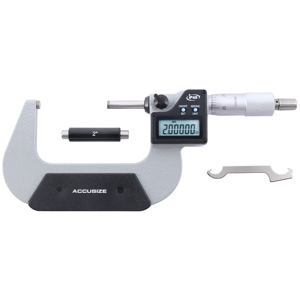 Accusize Digital Micrometer, 2-3 in/50-75 mm, IP54, 1322-3534
