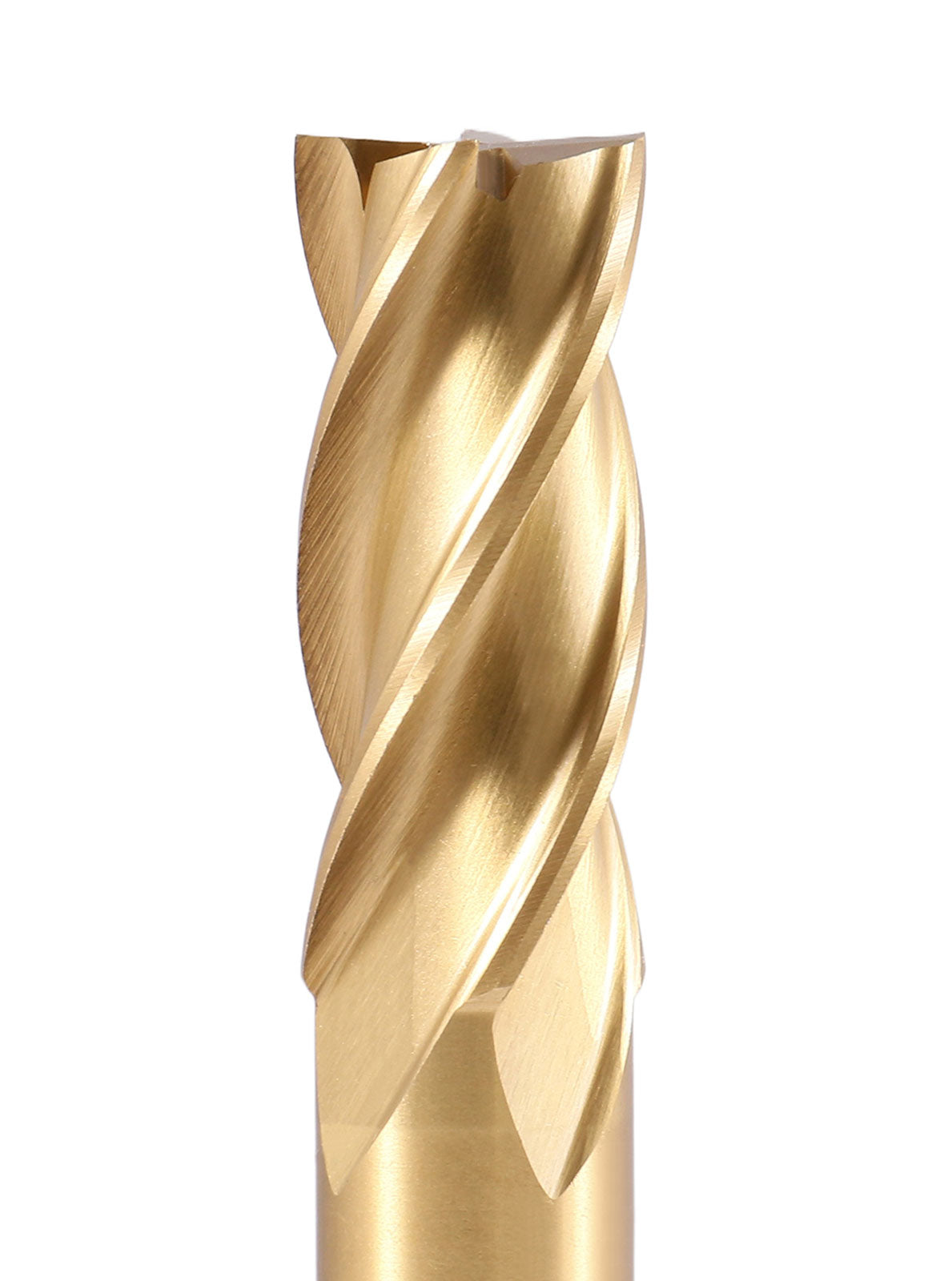 11/16'' Dia, 5/8'' Shk Dia, 1-5/8'' Flt Length, 3-3/4'' Oal, H.S.S. Finishing, Tin Coating End Mill, 1400-3215