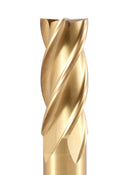 11/16'' Dia, 5/8'' Shk Dia, 1-5/8'' Flt Length, 3-3/4'' Oal, H.S.S. Finishing, Tin Coating End Mill, 1400-3215