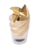 11/16'' Dia, 5/8'' Shk Dia, 1-5/8'' Flt Length, 3-3/4'' Oal, H.S.S. Finishing, Tin Coating End Mill, 1400-3215