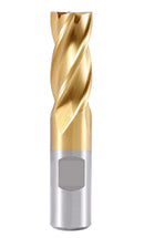 3/4'' Dia, 3/4'' Shk Dia, 1-5/8'' Flt Length, 3-7/8'' Oal, H.S.S. Finishing, Tin Coating End Mill, 1400-3217