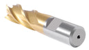 3/4'' Dia, 3/4'' Shk Dia, 1-5/8'' Flt Length, 3-7/8'' Oal, H.S.S. Finishing, Tin Coating End Mill, 1400-3217