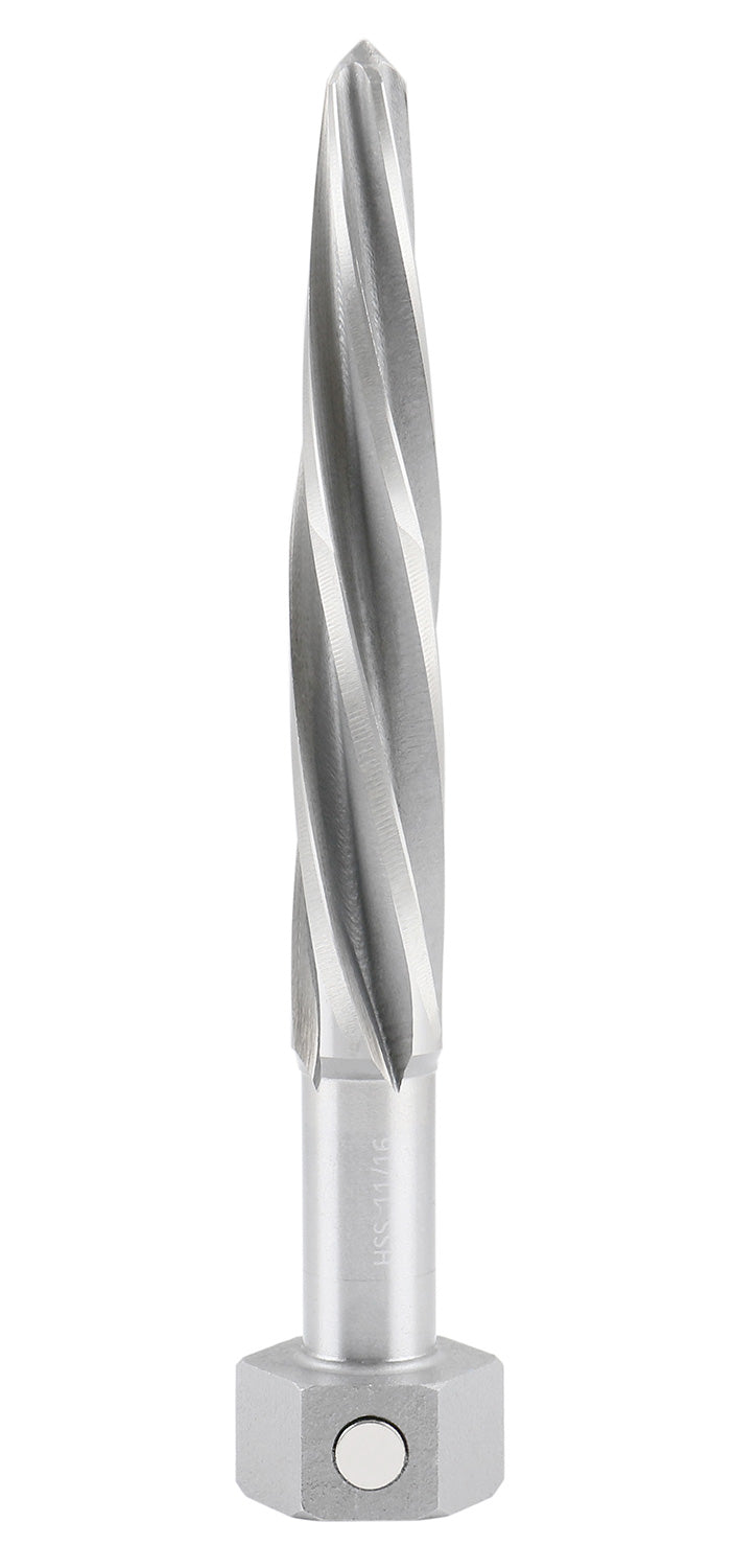 11/16'' Bridge Reamer, Magnetic Hex Shank, Hss Spiral Flutes Aligning Reamers, Car Reamers, 1523-8025