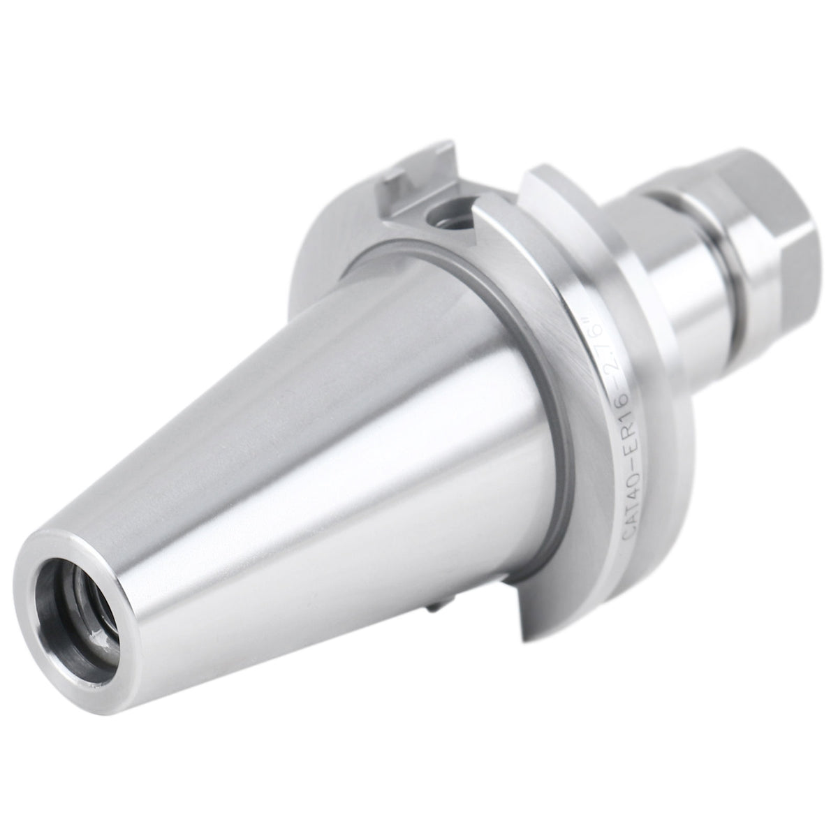 Cat40 V-Flange Collet Chuck for Er16 Collets, Draw Bar Thread 5/8-11'', 8000 RPM, with A Projection Length 2.76'', 1601-0005