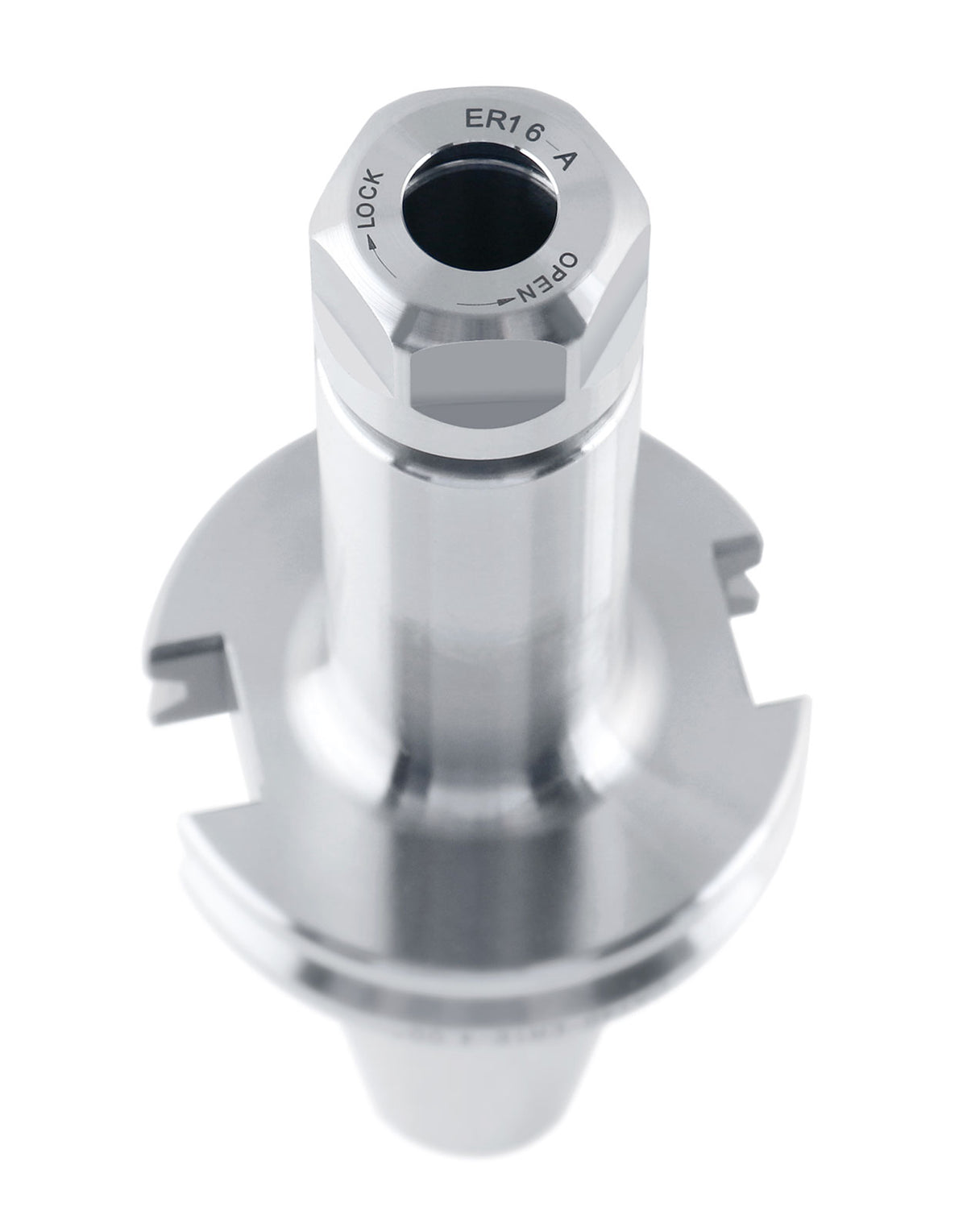 Cat40 V-Flange Collet Chuck for Er16 Collets, Draw Bar Thread 5/8-11'', 8000 RPM, with A Projection Length 4'', 1601-0010