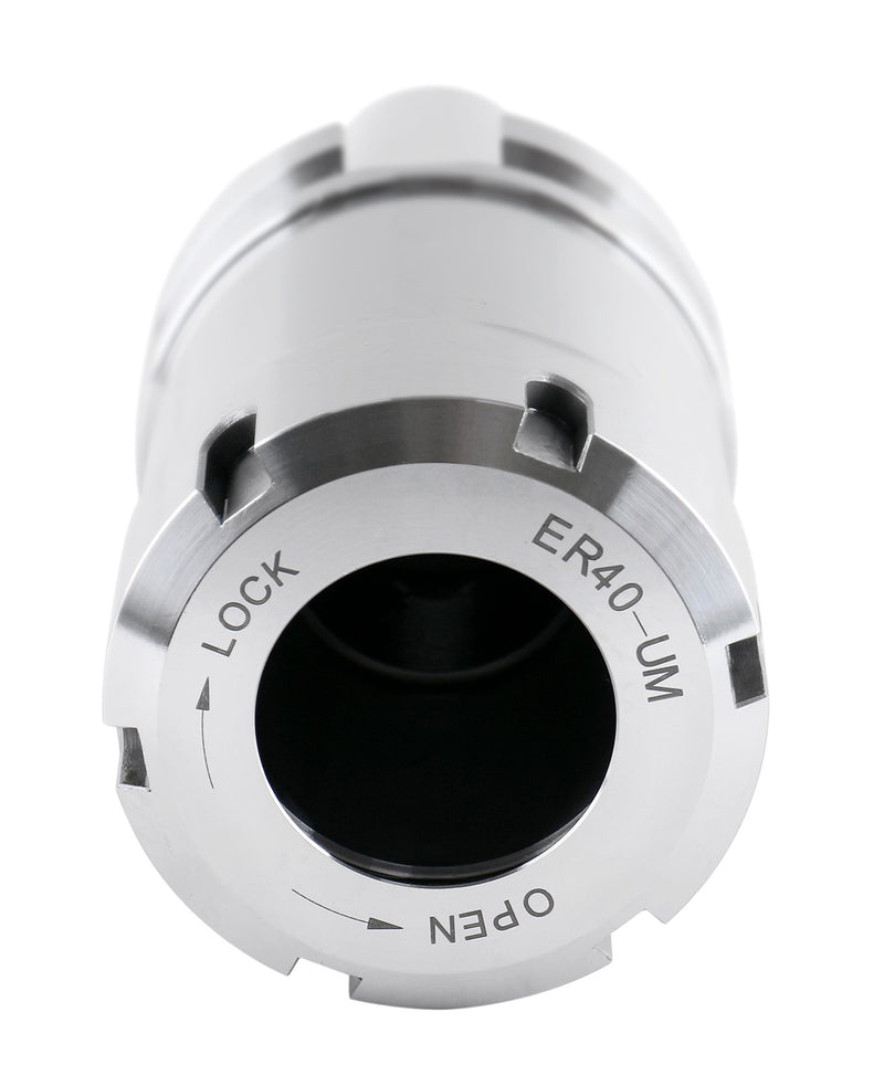 BT40 V-Flange Collet Chuck for ER40 Collets, Draw Bar Thread M16x2, 8000 RPM, with A Projection Length 4'', 1608-0040