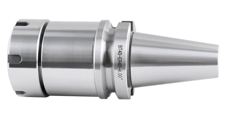 BT40 V-Flange Collet Chuck for ER40 Collets, Draw Bar Thread M16x2, 8000 RPM, with A Projection Length 4'', 1608-0040