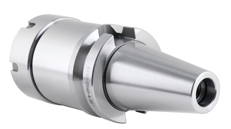 BT40 V-Flange Collet Chuck for ER40 Collets, Draw Bar Thread M16x2, 8000 RPM, with A Projection Length 4'', 1608-0040