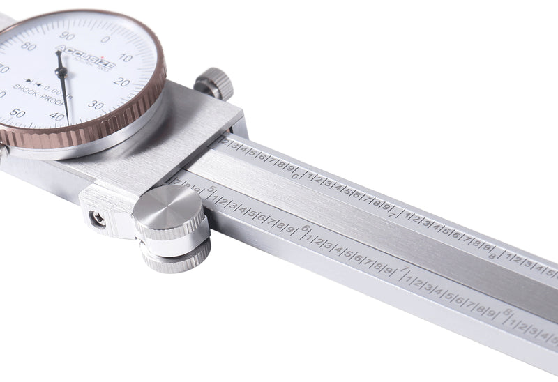 18'' by 0.001'' Heavy-Duty Dial Caliper, Stainless Steel in Fitted Case, 1721-0018