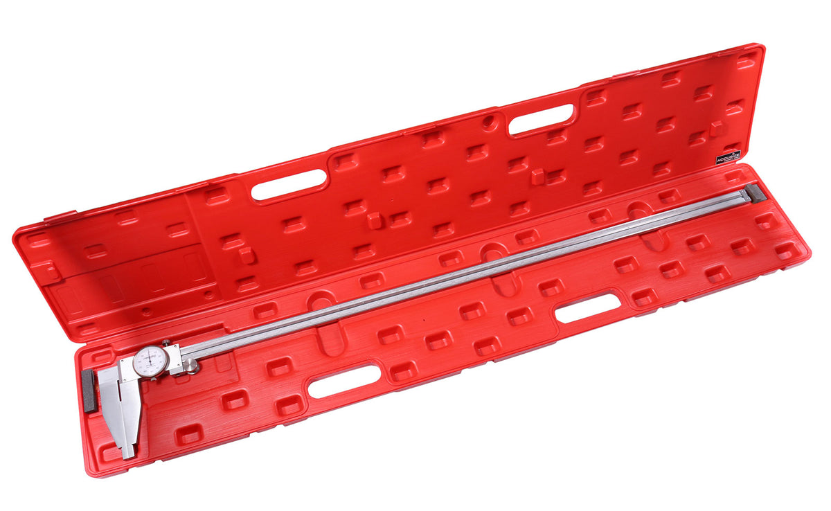 40'' by 0.001'' Heavy-Duty Dial Caliper, Stainless Steel in Fitted Case, 1721-0040